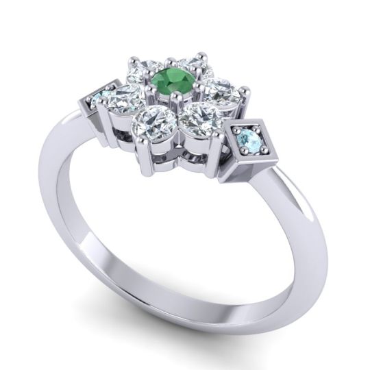 Simple Floral Pave Abja Ring