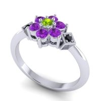 Simple Floral Pave Abja Ring