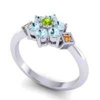 Simple Floral Pave Abja Ring