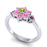 Simple Floral Pave Abja Ring