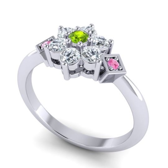 Simple Floral Pave Abja Ring