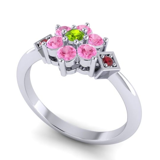 Simple Floral Pave Abja Ring