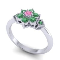 Simple Floral Pave Abja Ring