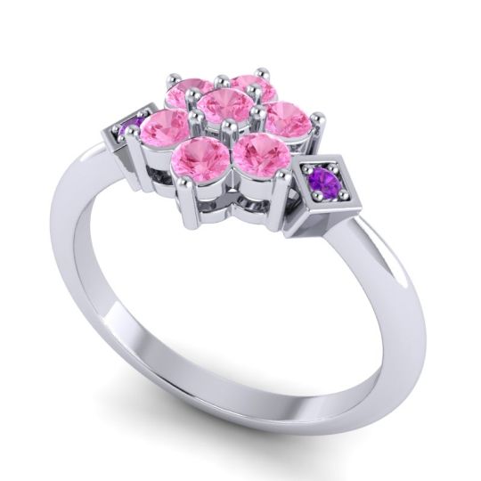 Simple Floral Pave Abja Ring