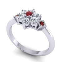 Simple Floral Pave Abja Ring