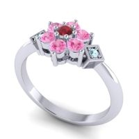 Simple Floral Pave Abja Ring