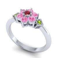 Simple Floral Pave Abja Ring