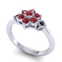 Simple Floral Pave Abja Ring