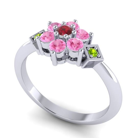 Simple Floral Pave Abja Ring