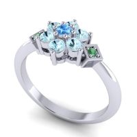 Simple Floral Pave Abja Ring