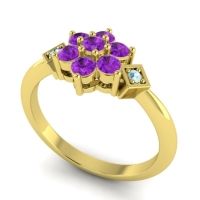 Simple Floral Pave Abja Ring