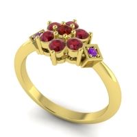 Simple Floral Pave Abja Ring