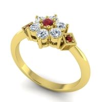 Simple Floral Pave Abja Ring