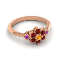 Simple Floral Pave Abja Ring