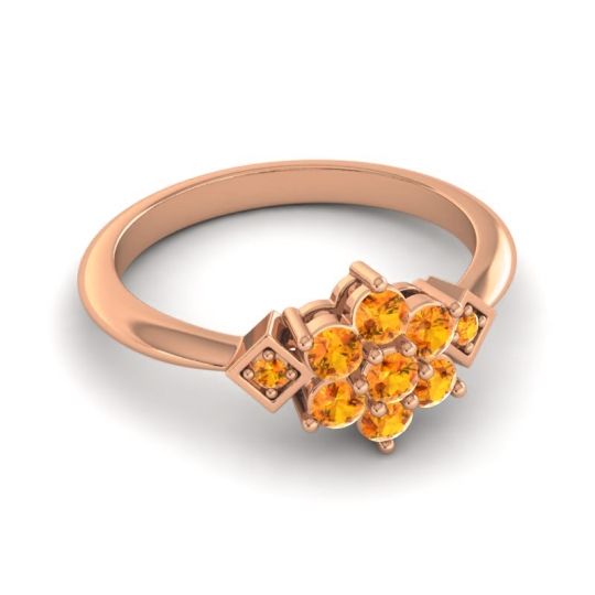 Simple Floral Pave Abja Ring