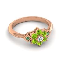 Simple Floral Pave Abja Ring