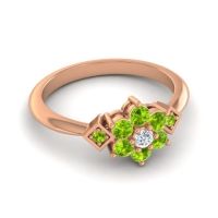Simple Floral Pave Abja Ring