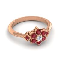 Simple Floral Pave Abja Ring