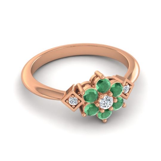 Simple Floral Pave Abja Ring