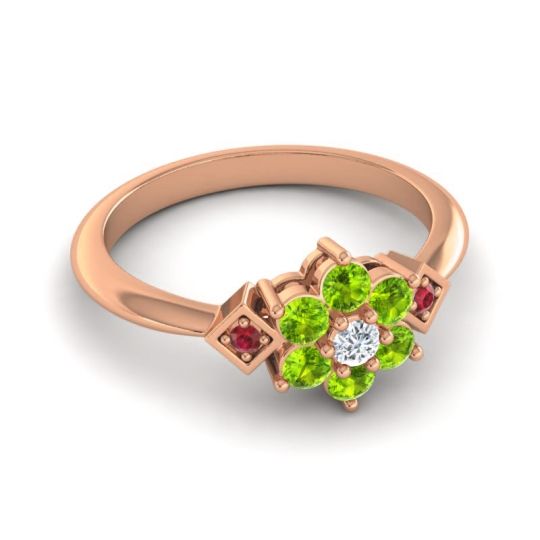 Simple Floral Pave Abja Ring