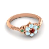 Simple Floral Pave Abja Ring