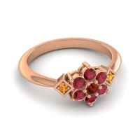 Simple Floral Pave Abja Ring