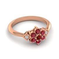 Simple Floral Pave Abja Ring