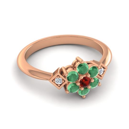 Simple Floral Pave Abja Ring