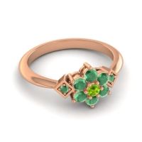 Simple Floral Pave Abja Ring
