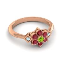 Simple Floral Pave Abja Ring
