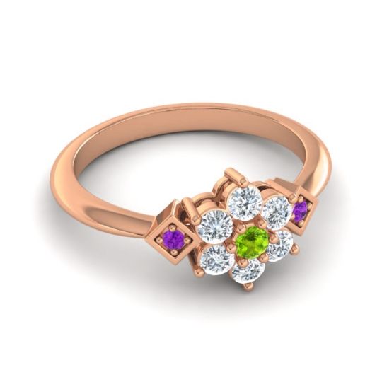 Simple Floral Pave Abja Ring