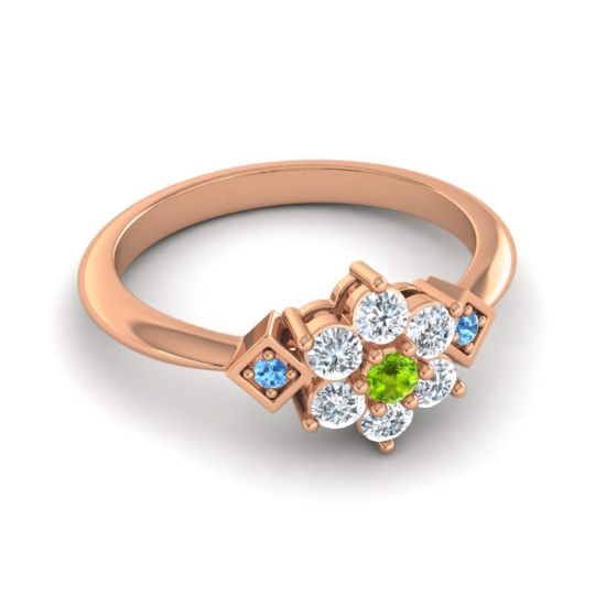 Simple Floral Pave Abja Ring