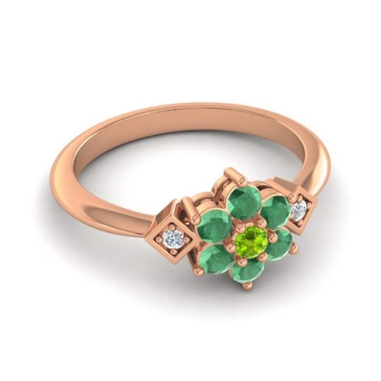 Simple Floral Pave Abja Ring