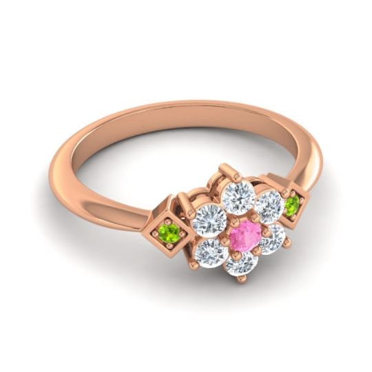 Simple Floral Pave Abja Ring