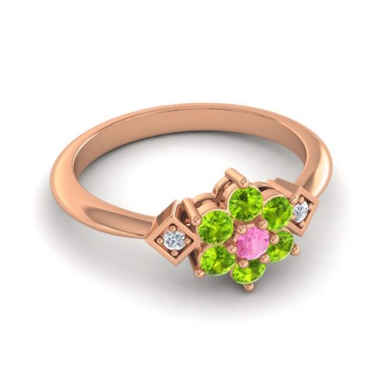 Simple Floral Pave Abja Ring