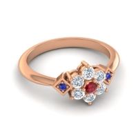 Simple Floral Pave Abja Ring
