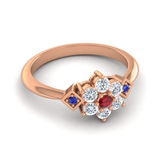 Simple Floral Pave Abja Ring