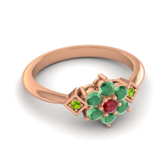 Simple Floral Pave Abja Ring