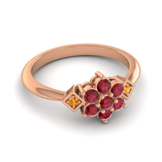 Simple Floral Pave Abja Ring
