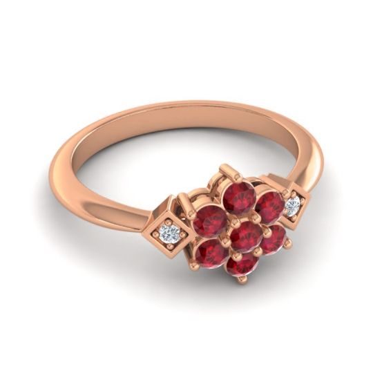 Simple Floral Pave Abja Ring