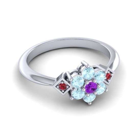 Simple Floral Pave Abja Ring