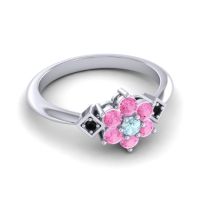 Simple Floral Pave Abja Ring