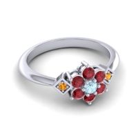 Simple Floral Pave Abja Ring