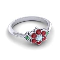 Simple Floral Pave Abja Ring
