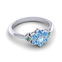 Simple Floral Pave Abja Ring