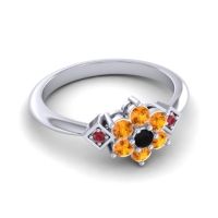 Simple Floral Pave Abja Ring