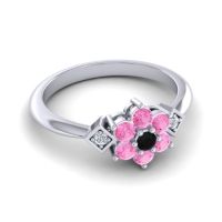Simple Floral Pave Abja Ring