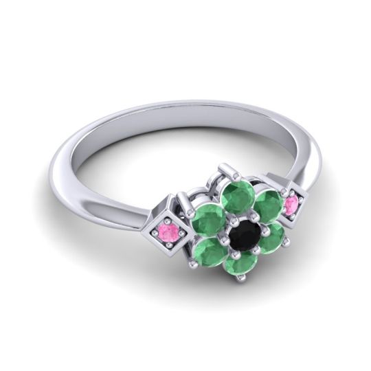 Simple Floral Pave Abja Ring