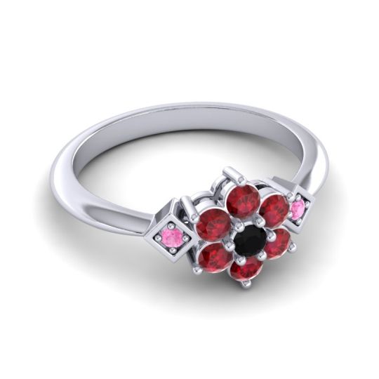 Simple Floral Pave Abja Ring