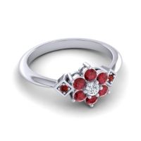 Simple Floral Pave Abja Ring